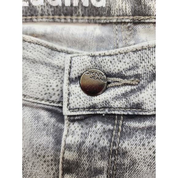 DKNY Jeans Mid Rise Jeggings Size 8 Gray Subtle Snakeskin Print Stretch Denim - Picture 3 of 16